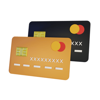Credit card isolated transparent background 3d render icon design png