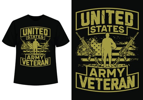 United states army veteran t-shirt design vector