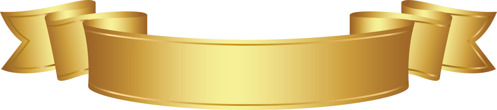 gold ribbon banner png