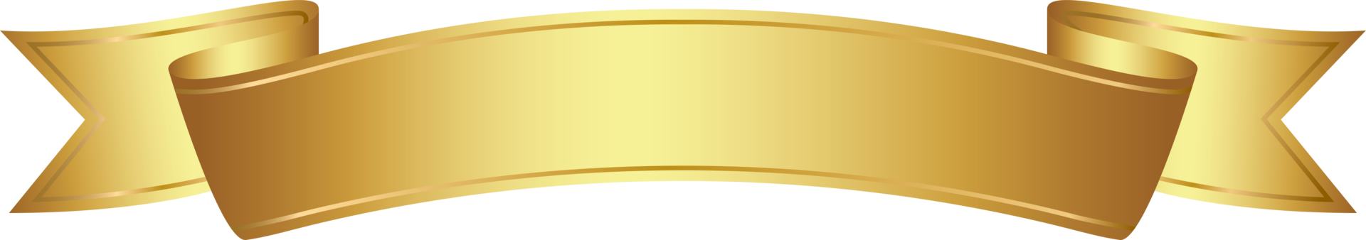 gold ribbon banner png