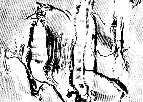 Rustic grunge texture with grain and stains. Abstract noise background. PNG graphic illustration with transparent background.