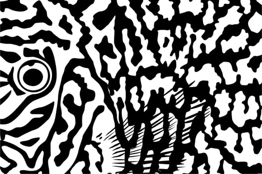 Artistic Motifs Pattern Inspired by Symphysodon or Discus Fish, for decoration, ornate, background, website, wallpaper, fashion, interior, cover, animal print, or graphic design element vector