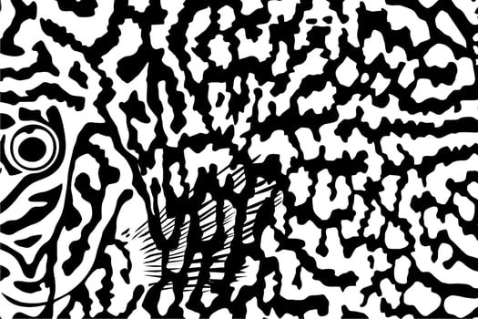 Artistic Motifs Pattern Inspired by Symphysodon or Discus Fish, for decoration, ornate, background, website, wallpaper, fashion, interior, cover, animal print, or graphic design element vector