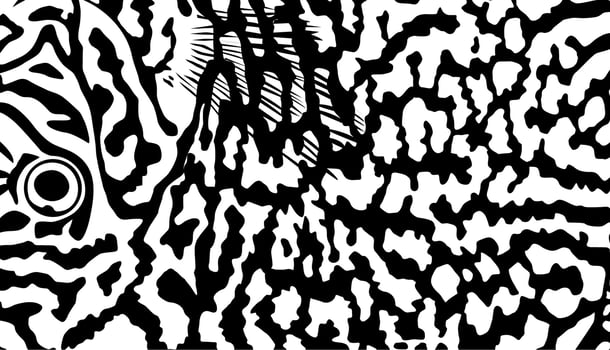 Artistic Motifs Pattern Inspired by Symphysodon or Discus Fish, for decoration, ornate, background, website, wallpaper, fashion, interior, cover, animal print, or graphic design element vector