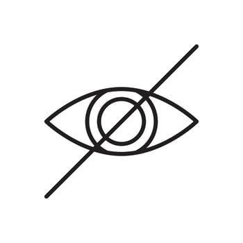 Editable Icon of Eye Don't Look, Vector illustration isolated on white background. using for Presentation, website or mobile app