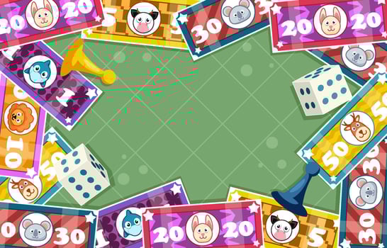 Board Game with Play Money Background vector