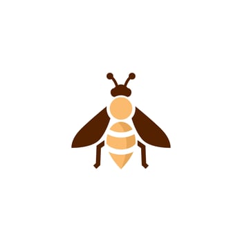 A bee logo with a picture of a bee on it vector