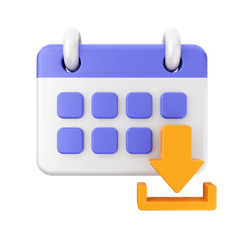 3d calendar icon illustration png