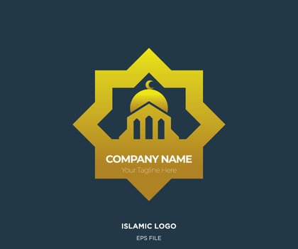 Mosque logo illustration good for islamic company vector