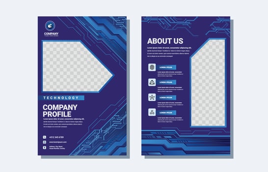 Modern Technology Company Profile Template vector