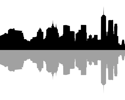 City, background illustration. Black png
