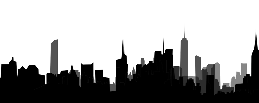 City, background illustration. Black png