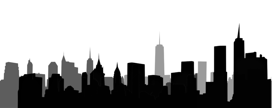 City, background illustration. Black png