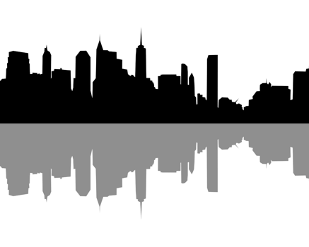 City, background illustration. Black png