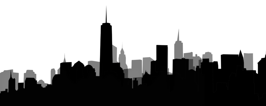 City, background illustration. Black png