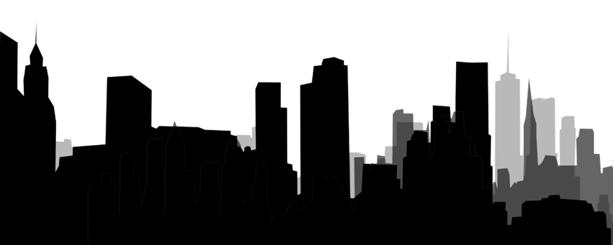 City, background illustration. Black png