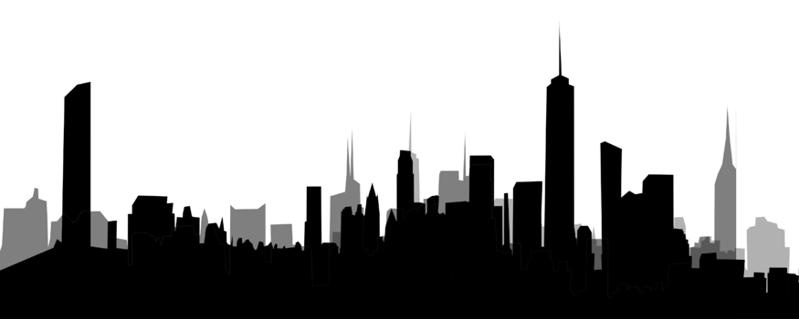 City, background illustration. Black png