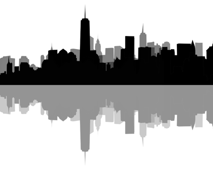 City, background illustration. Black png
