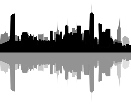 City, background illustration. Black png