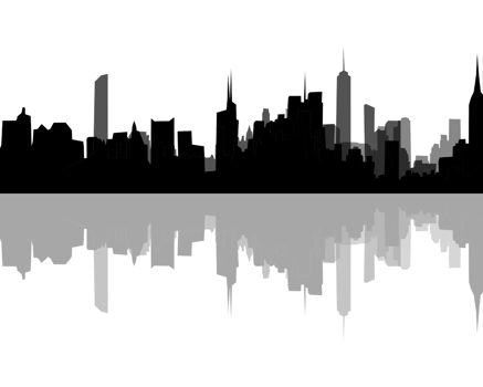 City, background illustration. Black png