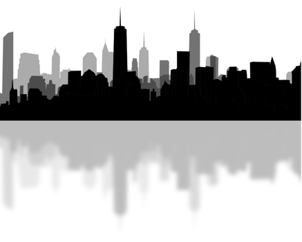 City, background illustration. Black png