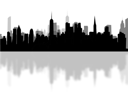 City, background illustration. Black png