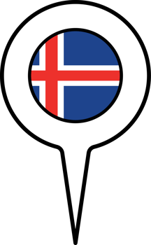 Iceland flag Map pointer icon. png