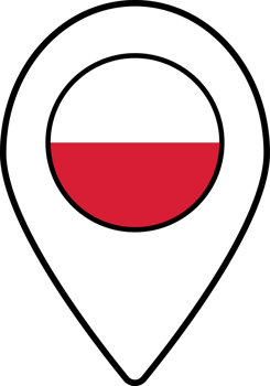 Poland flag map pin navigation icon. png