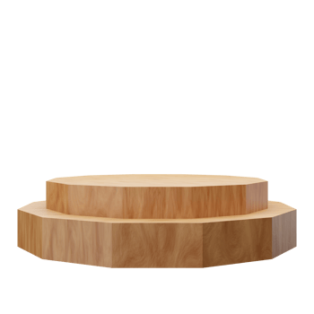 Hexagon Wood  Podium stand product showcases. cosmetic products png