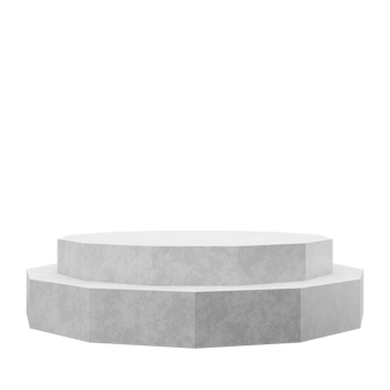 Hexagon Concrete Podium stand product showcases. cosmetic products png