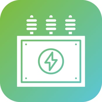 Power Transformer Vector Icon Style