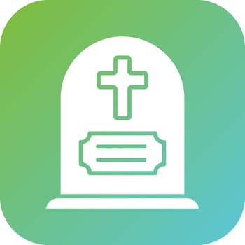 Gravestone Vector Icon Style