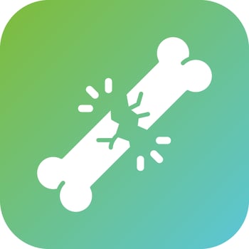 Broken Bone Vector Icon Style
