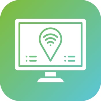 Digital Nomad Hub Vector Icon Style
