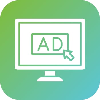 Online Advertising Vector Icon Style