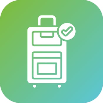 Checked Baggage Vector Icon Style