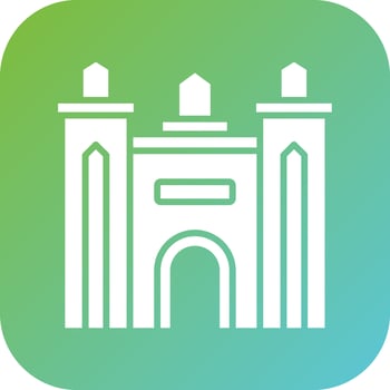 Dubai Gate Vector Icon Style