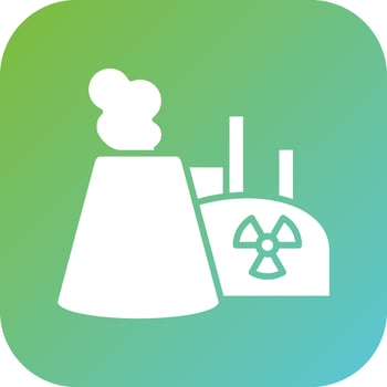 Nuclear Energy Vector Icon Style
