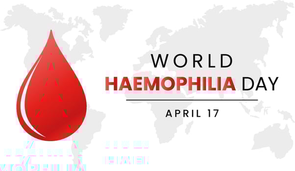 World Haemophilia Day on April 17. Hemophilia awareness day. Health awareness vector template for banner, card, poster, background.