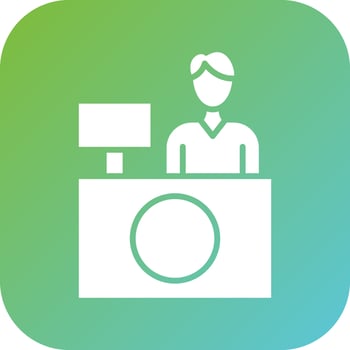 Hotel Reception Vector Icon Style