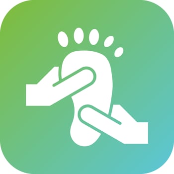 Foot Massage Vector Icon Style