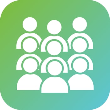 Large Group Vector Icon Style