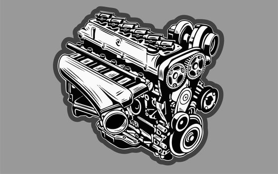 2Jz GTE engine, Toyota Supra 2JZ Engine bay 3000 TWS modified vector