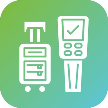 Bag Drop Kiosk Vector Icon Style