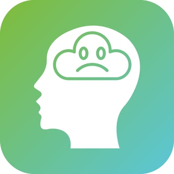 Negative Thinking Vector Icon Style