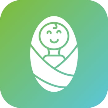Newborn Baby Vector Icon Style