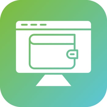 Digital Wallet Vector Icon Style