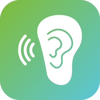 Listening Vector Icon Style