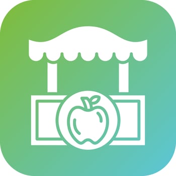 Fruits Shop Vector Icon Style
