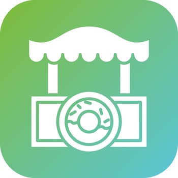 Donut Shop Vector Icon Style